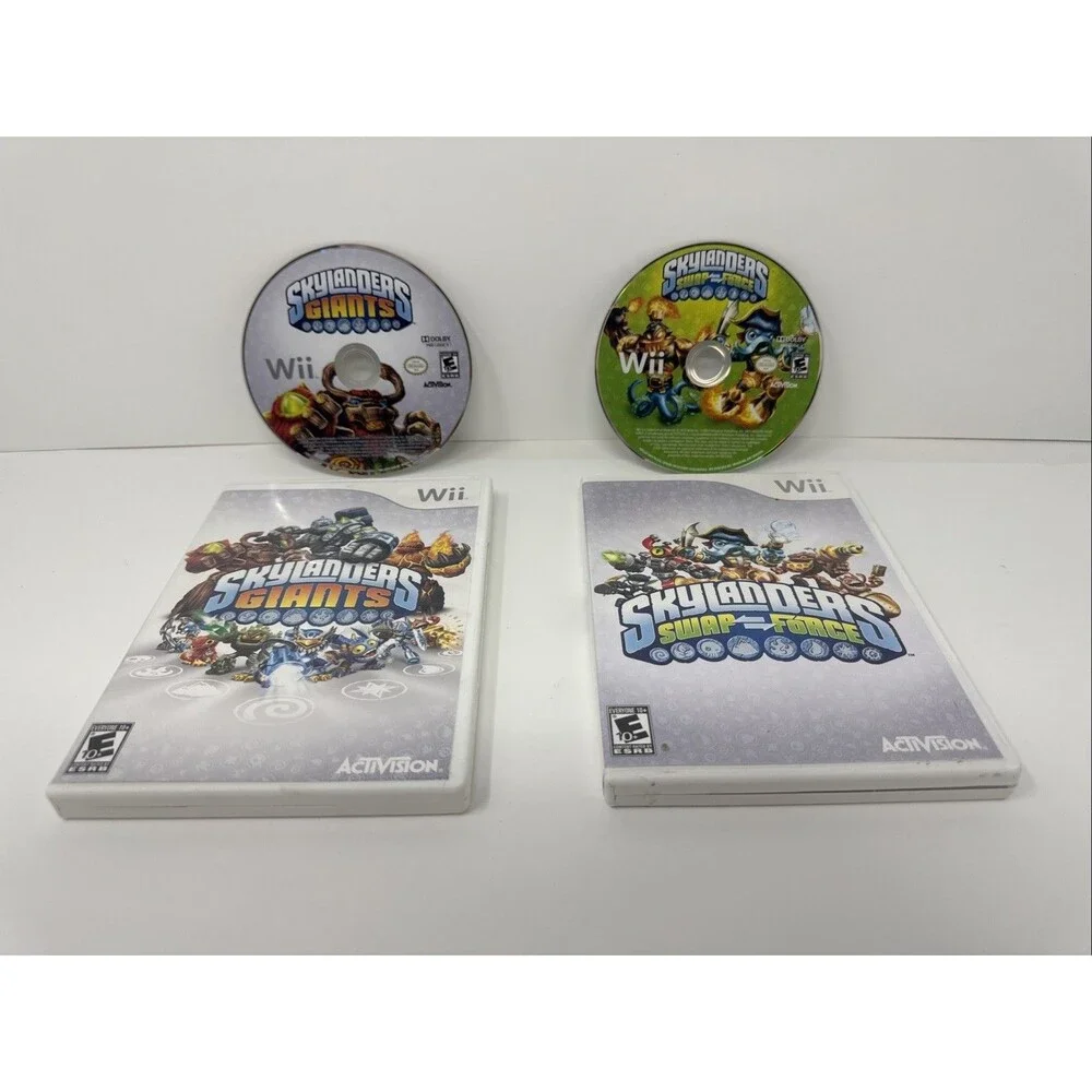Lot Of 2 Skylanders Nintendo Wii Games: Giants And Swap Force Games Only Tested